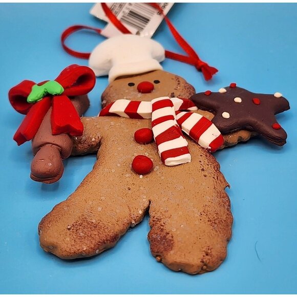 Kurt S. Adler Gingerbread Man Chef Ornament Frosted Faux Cookie Fake Bake v1 - Picture 5 of 9